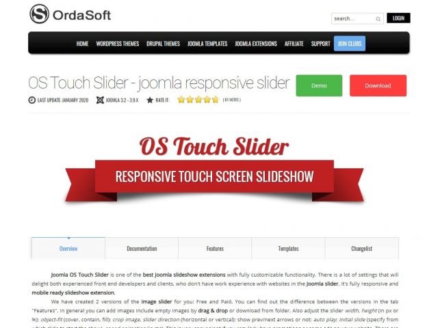 OS Touch Slider